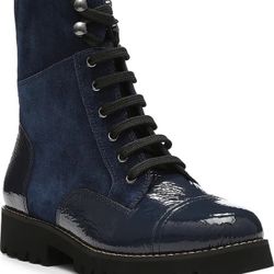 DONALD PLINER Suede Lug Sole Combat Boot *NEW