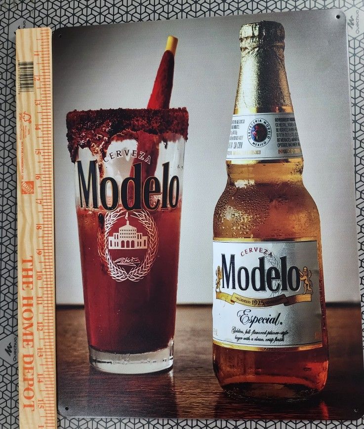 16x12 Modelo Beer Bar Sign Metal