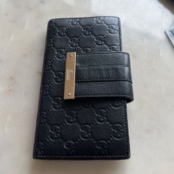 Gucci Monogram Leather Wallet