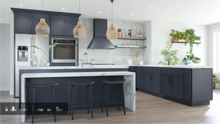 New Trending Slim Blue Shaker Kitchen Cabinet