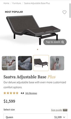 Queen size bed frame zero gravity massage saatva
