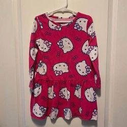 Hello Kitty Toddler Girls Print Drop Waist Dress Long Sleeves Size 5T