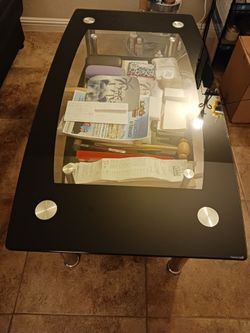 Black Tempered Glass Coffee Table