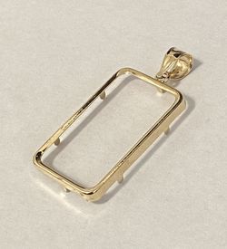14k Credit Suisse Bezel Pendant 