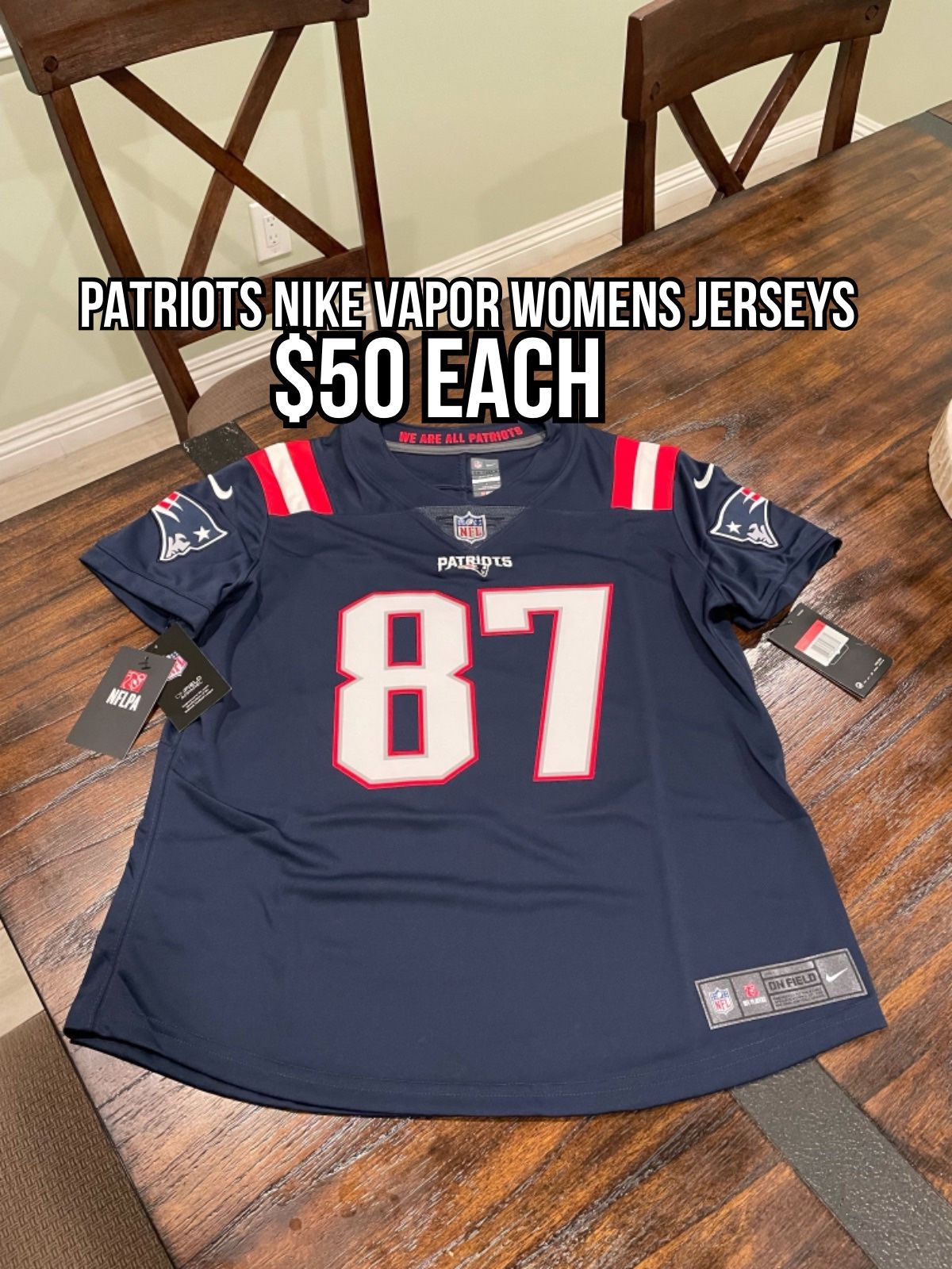 NFL Nike Untouchable Vapor New England Patriots #87 Rob Gronkowski Gronk Women’s Navy Blue Jerseys Size Large And xL 