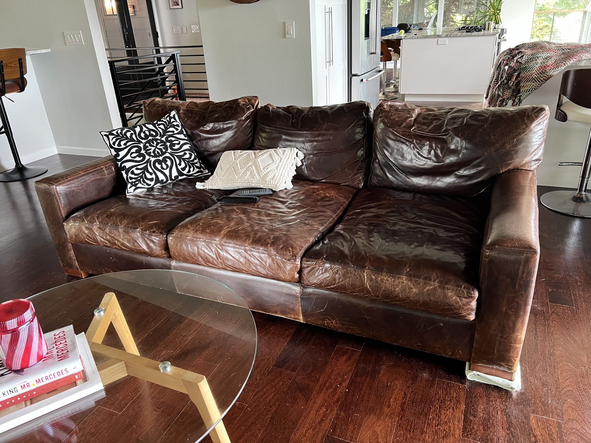 Restoration Hardware Couch- Leather