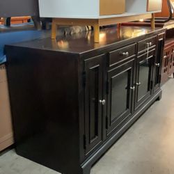 TV Stand 62" Length Media Console Television Table With Cabinet Storage Space 