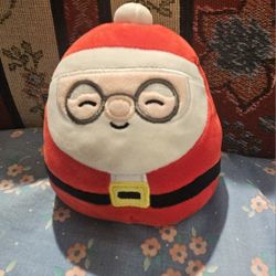 CHRISTMAS SQUISHMALLOW  SMALL  SIZE 5" SANTA CLAUS  SOFT  PLUSH TOY PRE-OWNED 