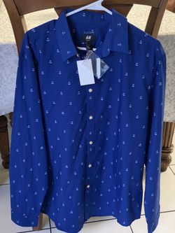H & M Brand New  Long Sleeve Anchor shirt 