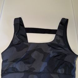 Authentic Fox Racing Women's Camo Sports Bra - Size XS - Black/Grey Camouflage