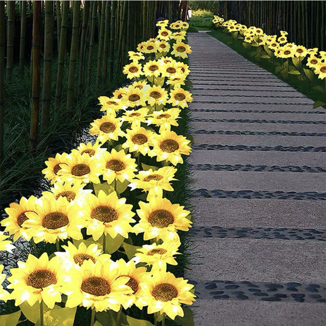 (2 Pcs ) LED Solar Sunflower Lights- 31" for Garden Patio Lawn Yard Porch Walkway Decoration