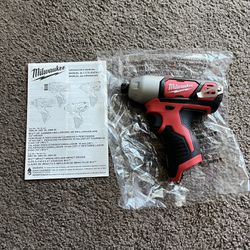 Milwaukee Impact Driver M12 1/4” with Belt Clip (Tool Only, Brand New)