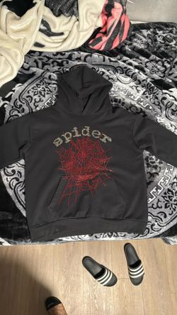 Black Rhinestone Spider Hoodie