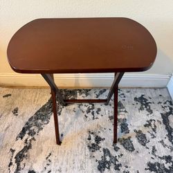 Dark Brown Folding TV Tray Table