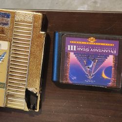 NES Zelda II And Sega Genesis Phantasy Star 3 With Save Feature