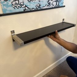 Set Of 2 Wooden Floating Shelves