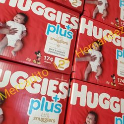 Huggies Little Snugglers Size 2 - 174 Diapers Pañales/ Firm price