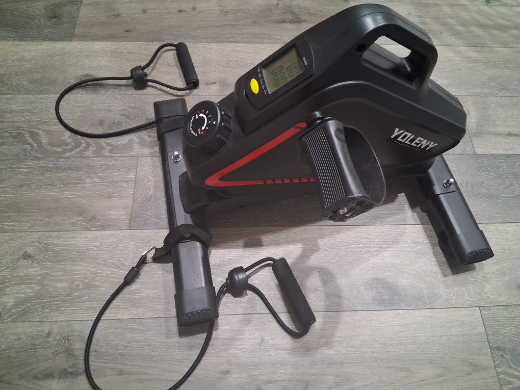 Mini Under Desk Stationary Bike Pedal Exerciser & Resistance Bands