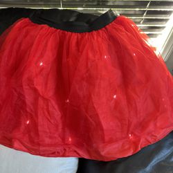 Adult Red Tutu Skirt Lights Up