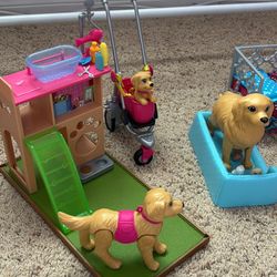 Barbie Furniture And Accessories With Dogs