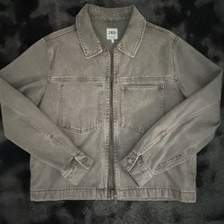 Zara grey jean jacket 