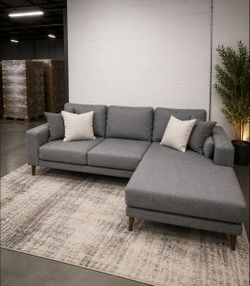 NO DEPOSIT DELIVERY ASHLEY GREY SECTIONAL COUCH