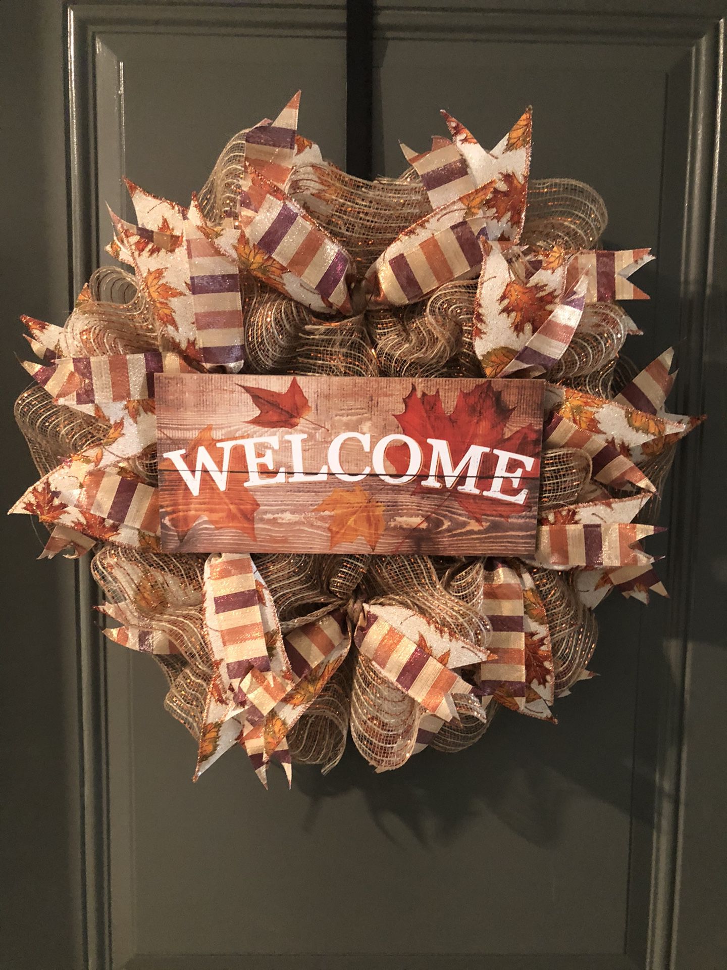 Handmade Fall Welcome Wreath