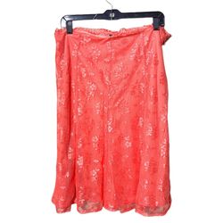 Coral lace skirt