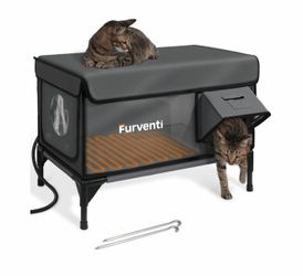Furventi Flagship Eco-Friendly Waterproof Multi-Exit Outdoor Heated Cat House