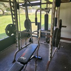 Weight Bench With Smith Machine.