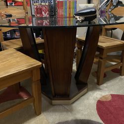 Glass Table And Four Chairs