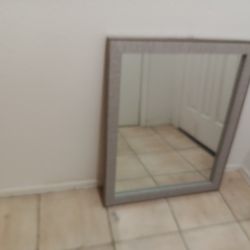 Large Vintage Grey Baho Mirror