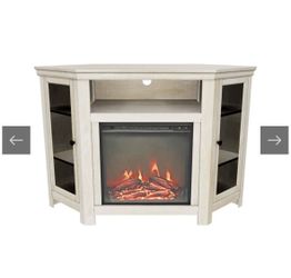 Barn 48" wood corner fireplace/TV stand