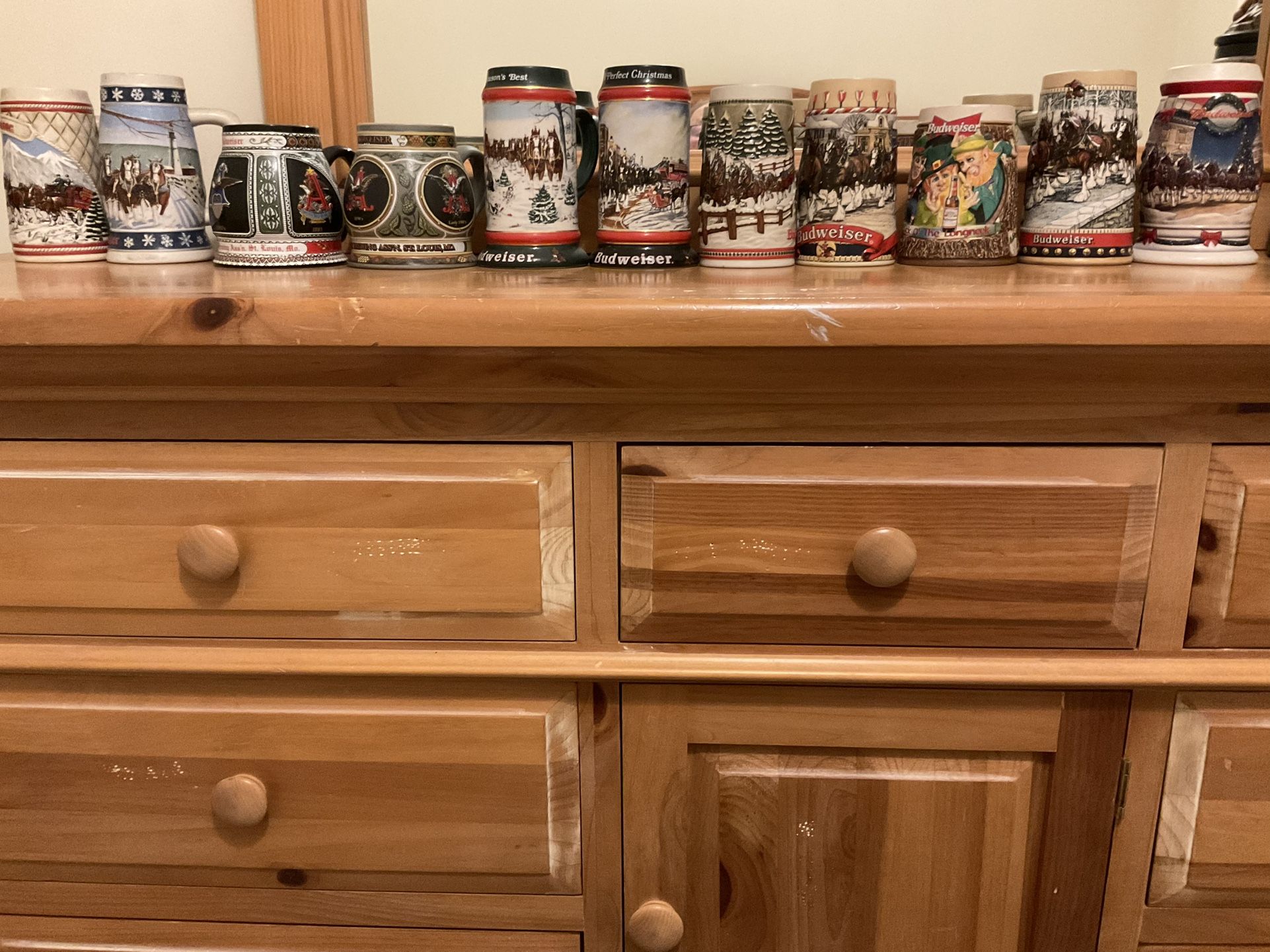 Collection Of Budweiser Ceramic Mugs