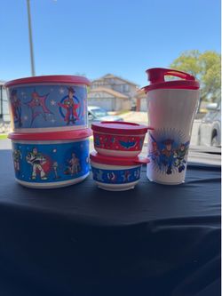 Brand new Tupperware Toy Story 4 Canisters and Snack set