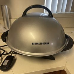 George Foreman, Silver, 12+ Servings Upto 15 Indoor/Outdoor Electric Grill,