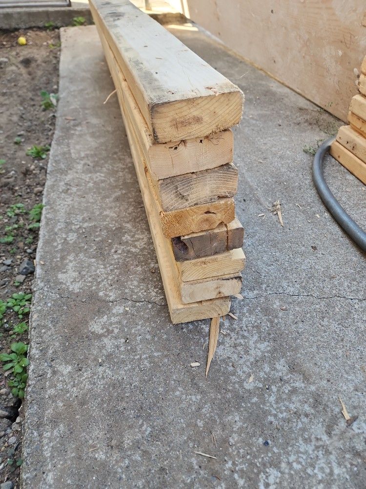 8 Of 2x4 Wood Lumber 69" Or 6ft