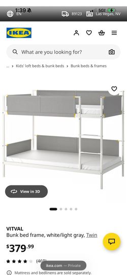 IKEA VITVAL Bunk Bed Frame, Twin