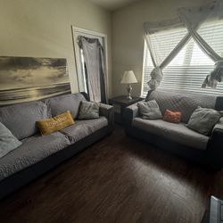 Two Dark Gray Couches For Sale