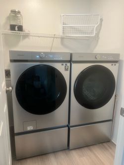 Samsung Bespoke Front-Load Washer and Dryer Set with pedestals $1500 obo