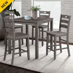 Gray 5pc Counter Height Dining Set
