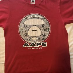 AAPE by A Bathing Ape Red Graphic T-Shirt Size M