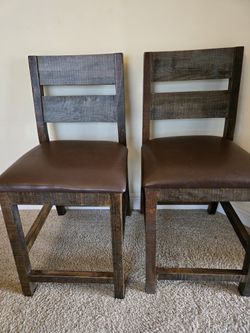 2 Solid Wood Barstools
