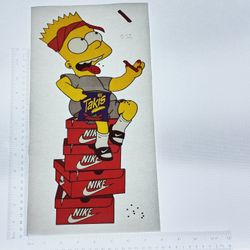 Iron On Heat Transfer  Good For T-shirts Sweaters Jackets T Shirt Design Size Is About 14x8 Baet Simpson Nike Takis  #532