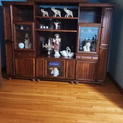 Mueble Para Tv Madera Sólida Luz De Tacto