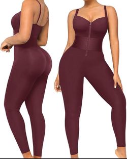 SHAPELLX Jumpsuits for Women Tummy Control One Piece Outfit Yoga Athletic Rompers Sleeveless Bodycon Shapewear