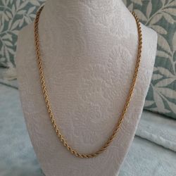 Fashion Gold Rope Chain Necklace 