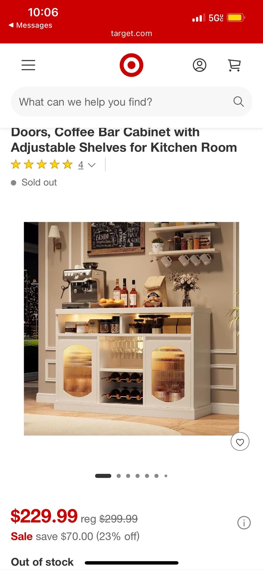 Coffee bar cabinet 