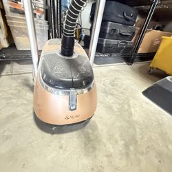 SALAV® Professional Garment Steamer with Built-in Ironing Board, 1500W Continuous Steam, 4 Steam Settings, Chrome Finish, Stainless Steel Steam Plate,