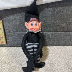 Black Elf On The Shelf With Christmas Sweater